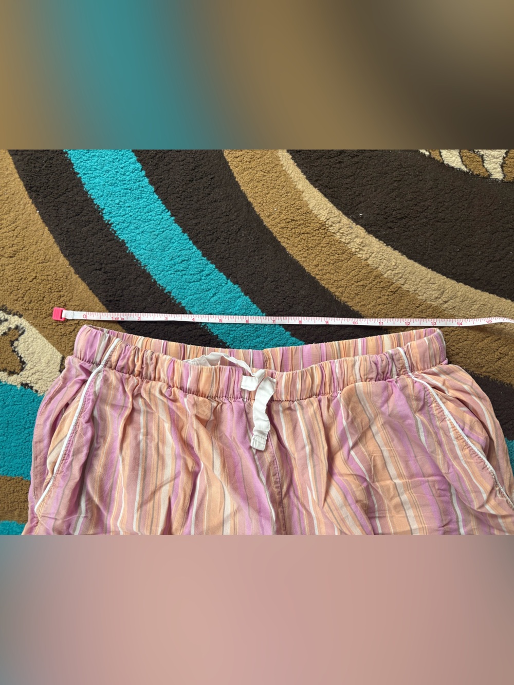 stars above Pink Orange & Cream Striped 3-Piece Pajama Set with Shorts and Pants - Picture 4 of 10